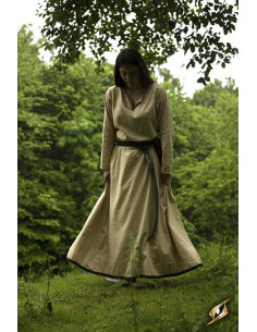 Tunica medievale a maniche lunghe beige per donna 2