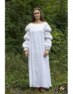 Abito medievale Lucrecia in bianco sporco