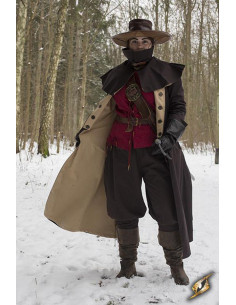 Cappotto da cacciatore medievale Hellsing, marrone scuro
