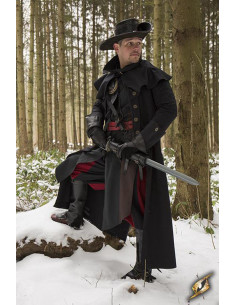 Cappotto da cacciatore medievale Hellsing, colore nero