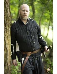 Gambeson imperiale con maniche, in nero