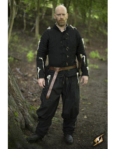 Gambeson imperiale con maniche, in nero 2