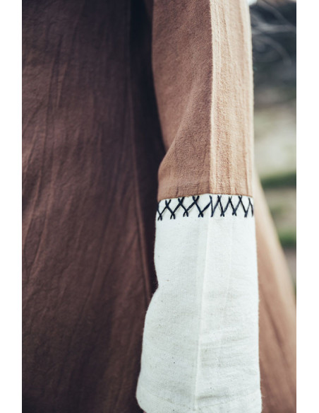 Abito lungo vichingo Freya, color sabbia