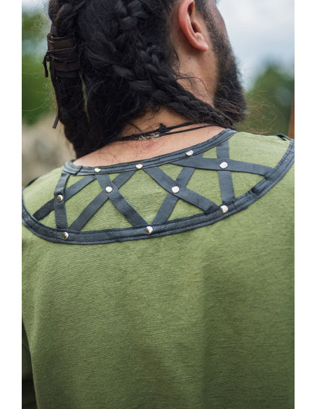 Tunica vichinga decorata Erik, verde