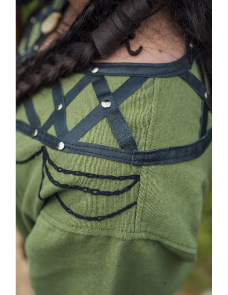 Tunica vichinga decorata Erik, verde