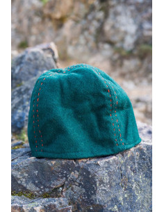 Berretto vichingo in lana verde modello Sjard 2