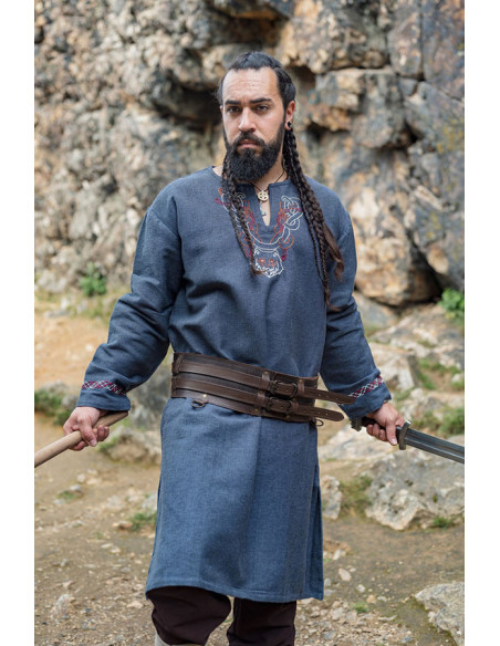 Tunica vichinga Freki con ricamo a...