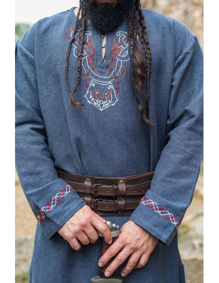 Tunica vichinga Freki con ricamo a...