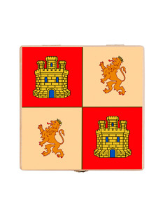 Scatola di legno medievale Scudo di Castilla y León 2