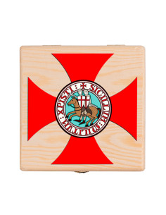 Scatola medievale Croce Templari in legno 2