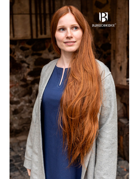 Brial Medievale Aslaug Grigio in Lana