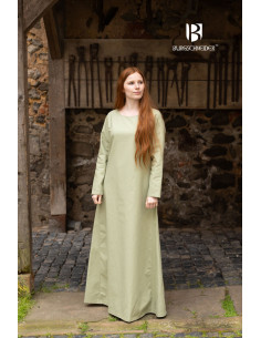 Tunica medievale a maniche lunghe Feme, colore verde... 2
