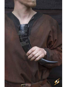 Corno capo clan vichingo, finitura scura