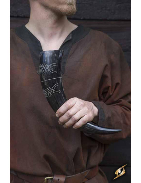 Corno capo clan vichingo, finitura scura