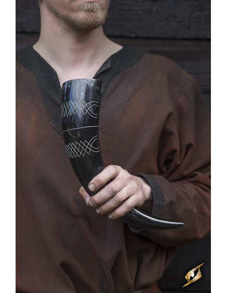 Corno capo clan vichingo, finitura scura
