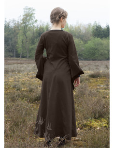 Abito medievale aperto Bliaut Amal, marrone 2