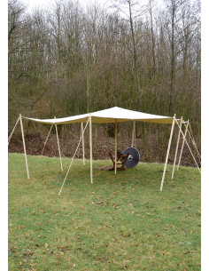 Tenda da sole medievale 2 x 2 metri, extra forte 450 gsm