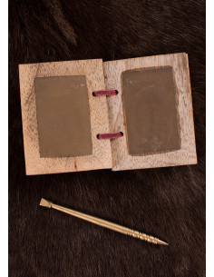 Libro in cera con matita in ottone e astuccio in pelle 2