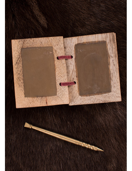 Libro in cera con matita in ottone e...