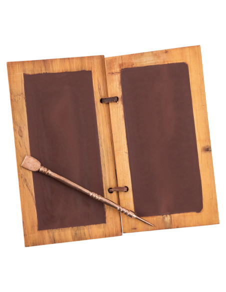 Libro in cera romana con matita in...