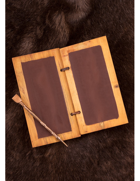 Libro in cera romana con matita in...