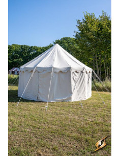 Padiglione tenda medievale colore bianco naturale, Ø 5 mt.