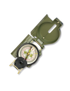 Compasso militare con custodia in PVC verde