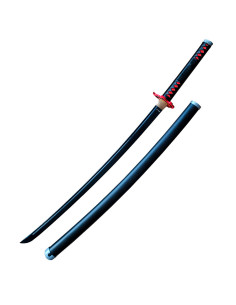 Demon Slayer Kamado Tanjirou katana funzionale con tsuba rosso