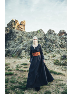 Abito da donna vichingo modello Lina, nero 2