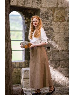 Gonna medievale modello Diana, marrone chiaro