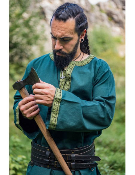 Tunica medievale Halvor, colore verde