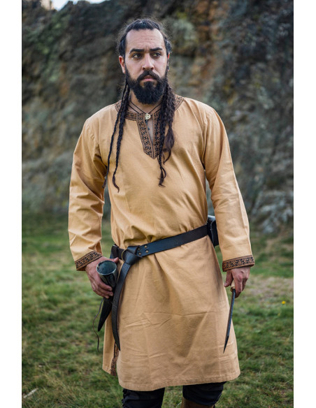 Tunica medievale Halvor, marrone miele
