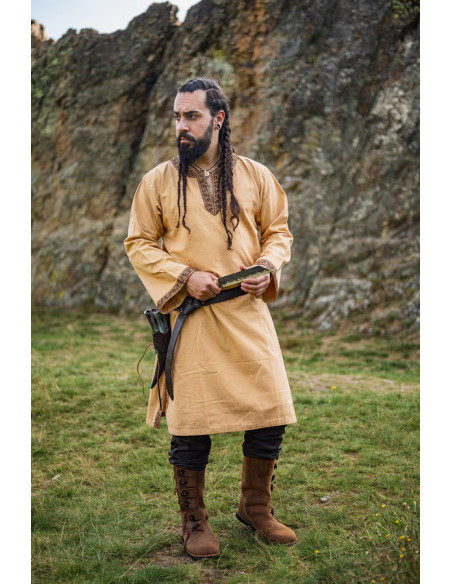 Tunica medievale Halvor, marrone miele