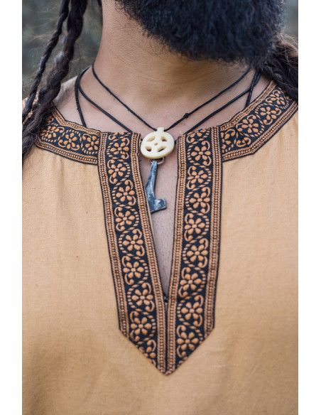 Tunica medievale Halvor, marrone miele