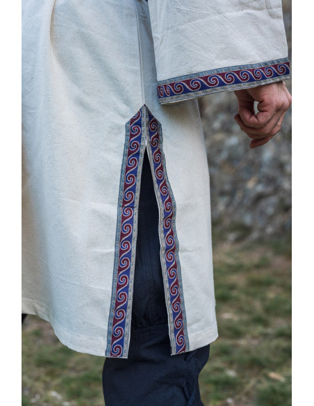 Tunica medievale Halvor, bianco naturale