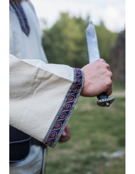 Tunica medievale Halvor, bianco naturale