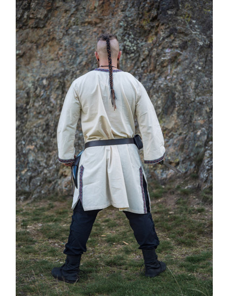 Tunica medievale Halvor, bianco naturale