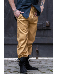 Pantalone medievale unisex MARRONE CHIARO con elastico in... 2