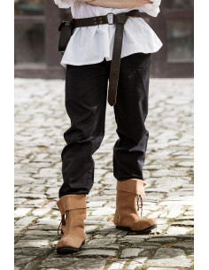 Pantaloni medievali NERI unisex con elastico in vita 2