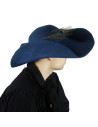 Cappello in feltro di lana blu modello Pieter