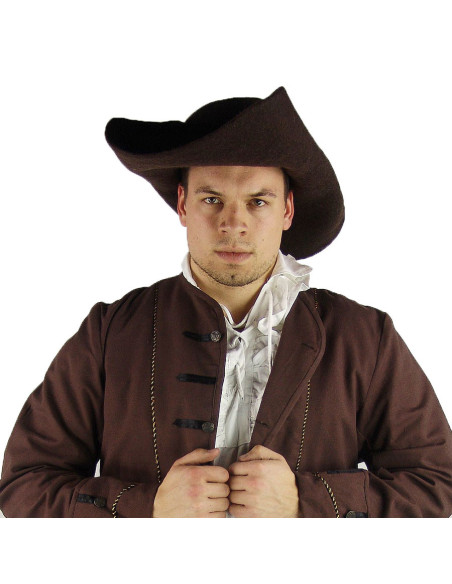 Cappello in feltro di lana marrone...