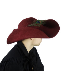 Cappello in feltro di lana rosso modello Pieter