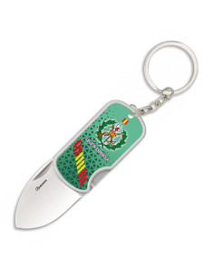 Coltello-portachiavi Legione Spagnola 3D con clip, lama 4 cm