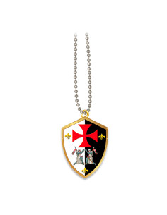 Ciondolo scudo templare con croce maltese