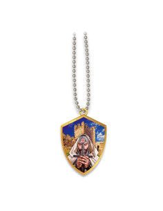 Ciondolo scudo Cavaliere Templare con la sua spada