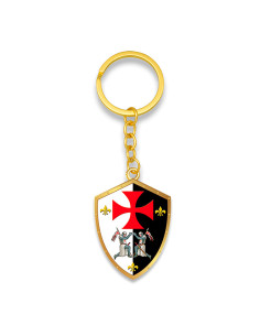Portachiavi scudo templare con croce maltese