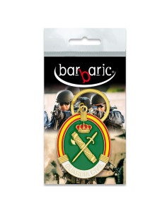 Portachiavi dorato con insegne e armi della Guardia Civil...
