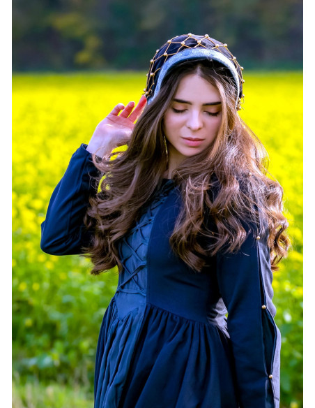 Cappuccio Elaine in velluto nobile, nero