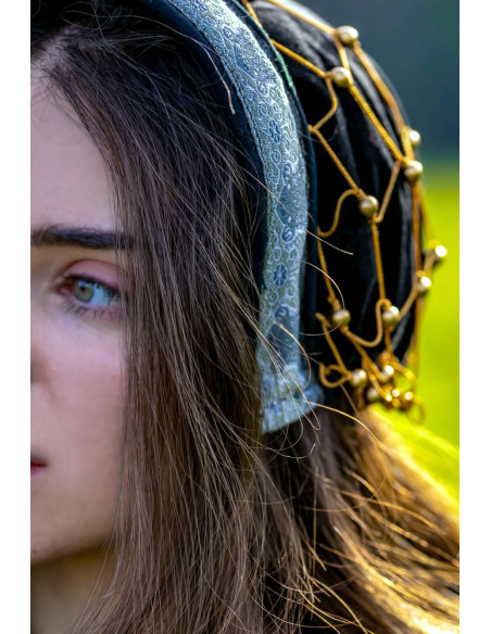 Cappuccio Elaine in velluto nobile, nero