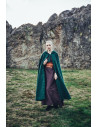 Mantella medievale in lana con ricami a mano, modello Alma